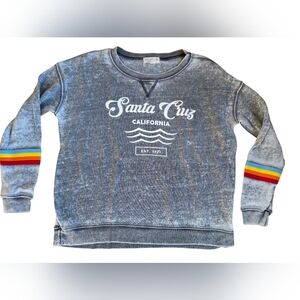 Ocean Drive Retro Style Santa Cruz, CA Crewneck Gray Sweatshirt Size M